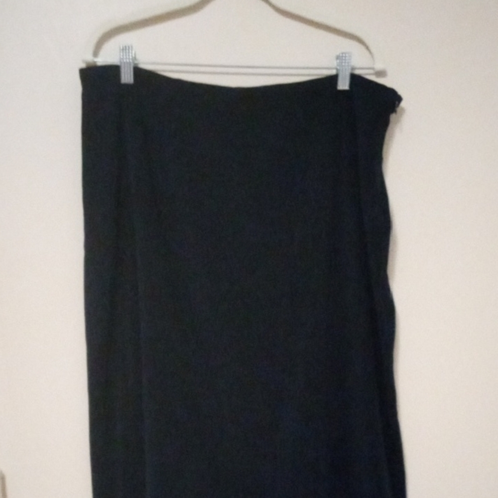 CLEARANCE Elegant Navy Blue Maxi Suede Skirt Size 16